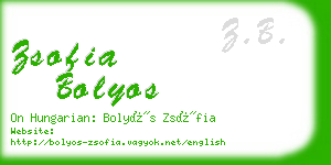 zsofia bolyos business card